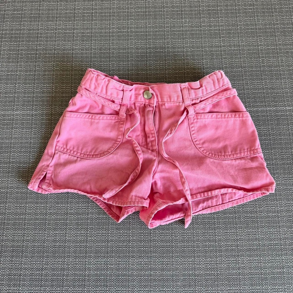 Gymboree pink cotton shorts with tie waist